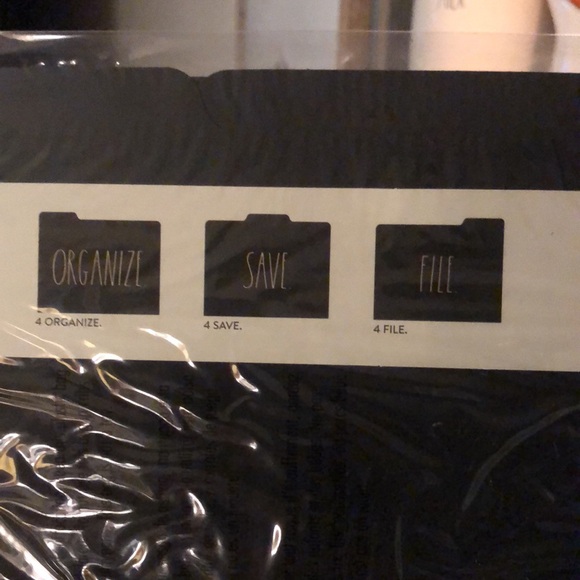 Rae Dunn 12 File Folders Signature Collection Black - Picture 4 of 4